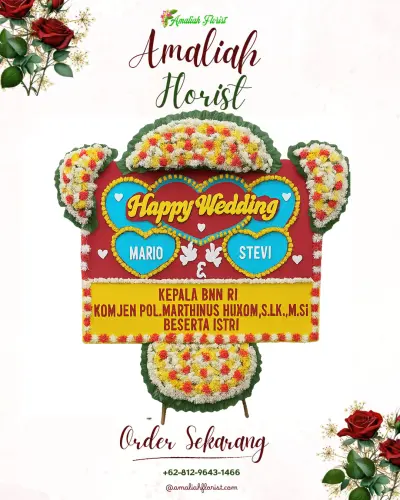 Karangan Papan Bunga Pernikahan di Watukumpul